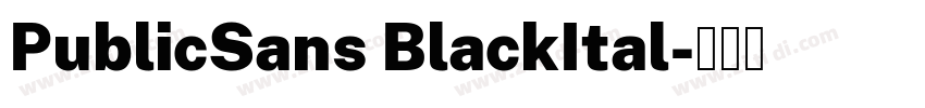 PublicSans BlackItal字体转换